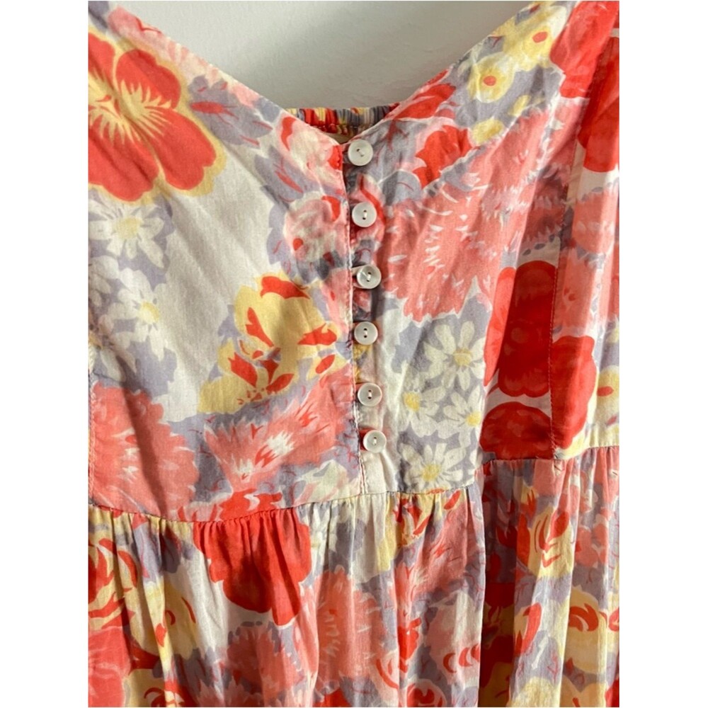 April Cornell Floral Boho Midi Dress 100% Cotton Size Medium Cottagecore - Picture 7 of 12